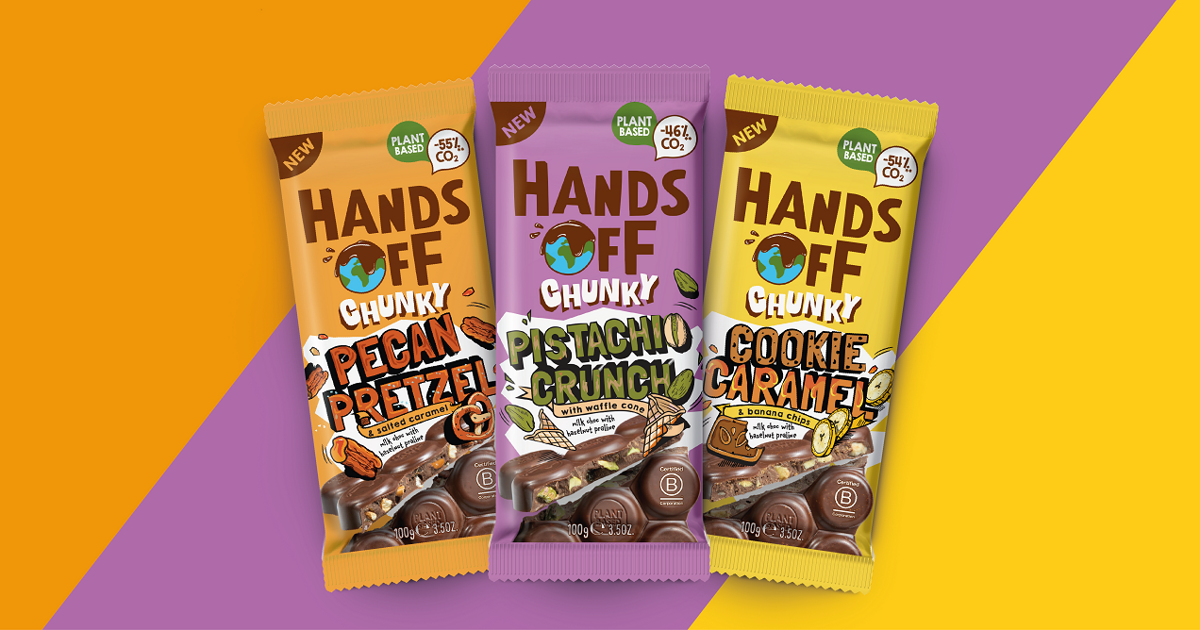 Nieuwe plantaardige chocoladelijn van Hands Off